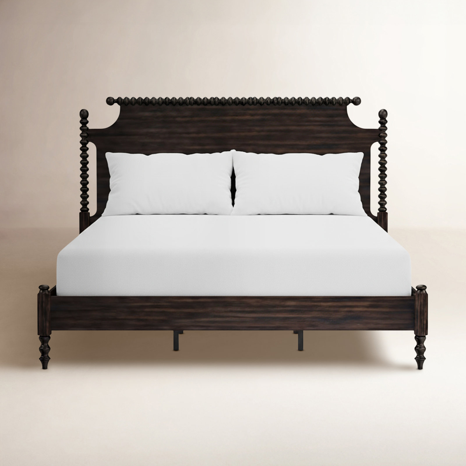 Nadette Spindle Bed, King, Oiled Bronze