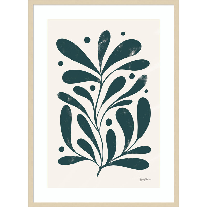 «Simple Botanical III» par Becky Thorns, impression sur bois encadrée, H 41 po x l 30 po
