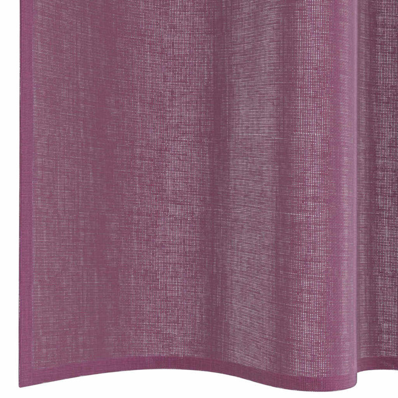Voile Curtains With Rod Pockets 2 Pcs, 140cm Width x 140cm Drop, Purple