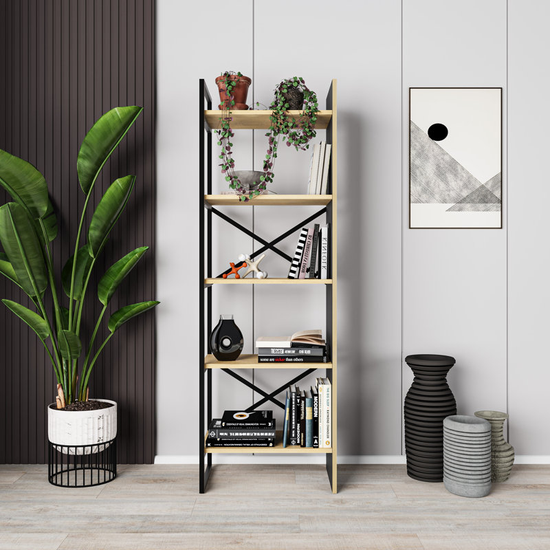 Bookcase 58 cm with 5-Tier Design