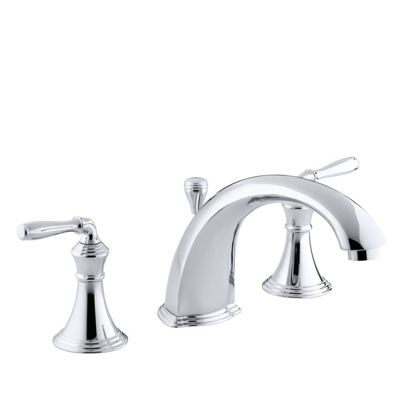Devonshire Deck-/Rim-Mount Bath Faucet Trim for High-Flow Valve with 8-15/16" Diverter Spoutut and Lever Handles, Valve Not Included