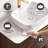 Linea 36" Freestanding Bathroom Vanity with 3D Textured Wood Veneer Doors, Carrara White Sintered Stone Top & Volakas Vessel Sink-1476463817-1484918755