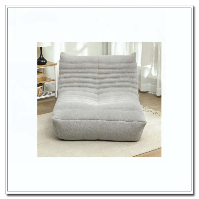 Fauteuil à billes, Polyester gris clair