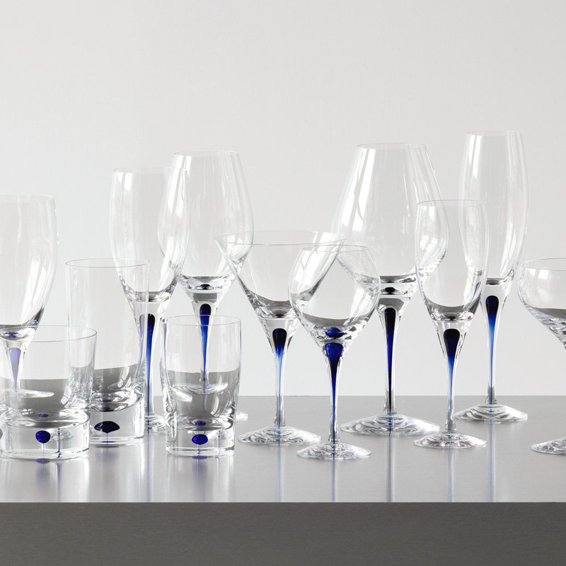 Intermezzo Gold Martini 2-Pack, Blue/Clear, 2, 8.5 oz.