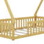 Lit simple pour enfants, lit en forme de tente, lit Montessori avec lattes et rails de clôture, structure de lit en bois-1435808968
