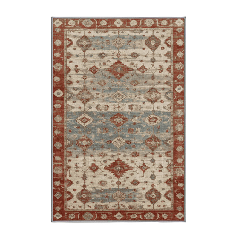 Tapis gris lavable à la machine, Rectangle 7 pi x 9 pi