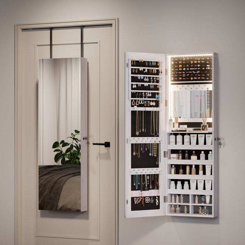 14.5'' Wide Jewelry Armoire, White
