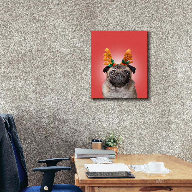 «Pug 1» par John Hovenstine, art mural sur toile, H 24 po x l 20 po