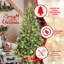 Arbre de Noël illuminé 4 pi avec 200 lumières blanc chaud UL - Arbre vert classique avec 636 pointes en PE + PVC, branches articulées pour une installation facile, support en métal robuste, aspect réaliste-118032799