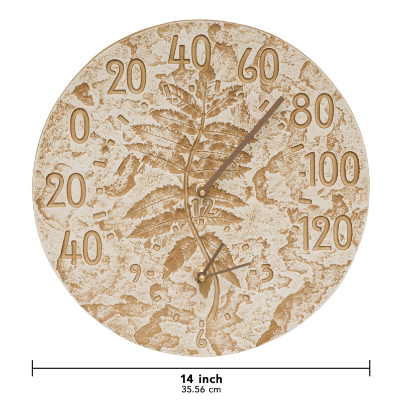 Fossil 14.5" Sumac Clock Thermometer
