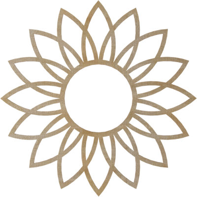 Médaillon de plafond ajouré en bois de marguerite 26 po x P 9 po x P 1/4 po