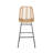 Adkisson 2 - Piece Outdoor Bar Stools Modern Appearance, Rounded Edges, , Black Iron Frame