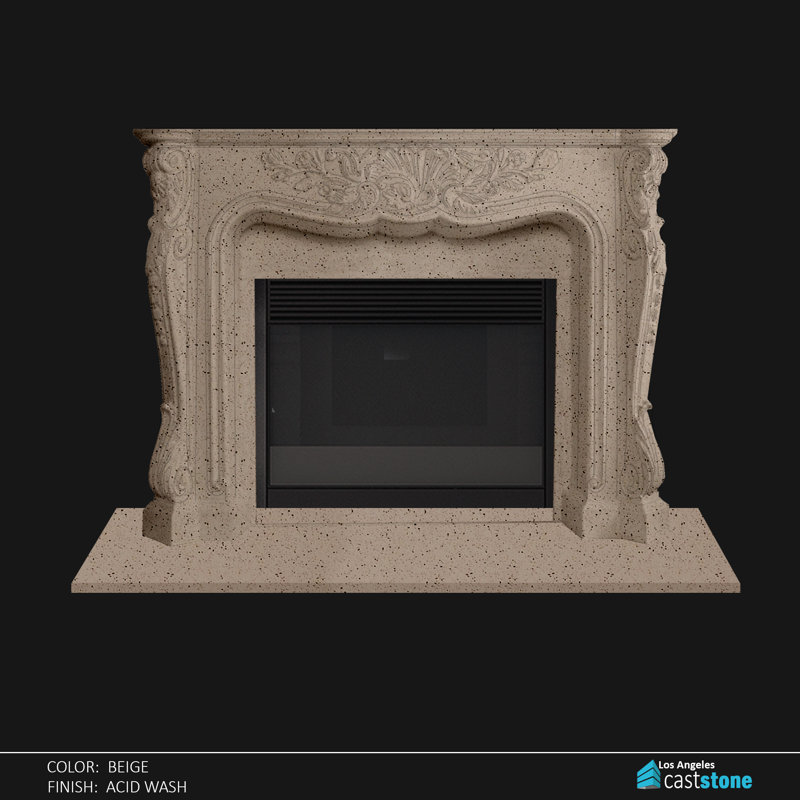 Torrey Fireplace Surround, Beige Acid Wash