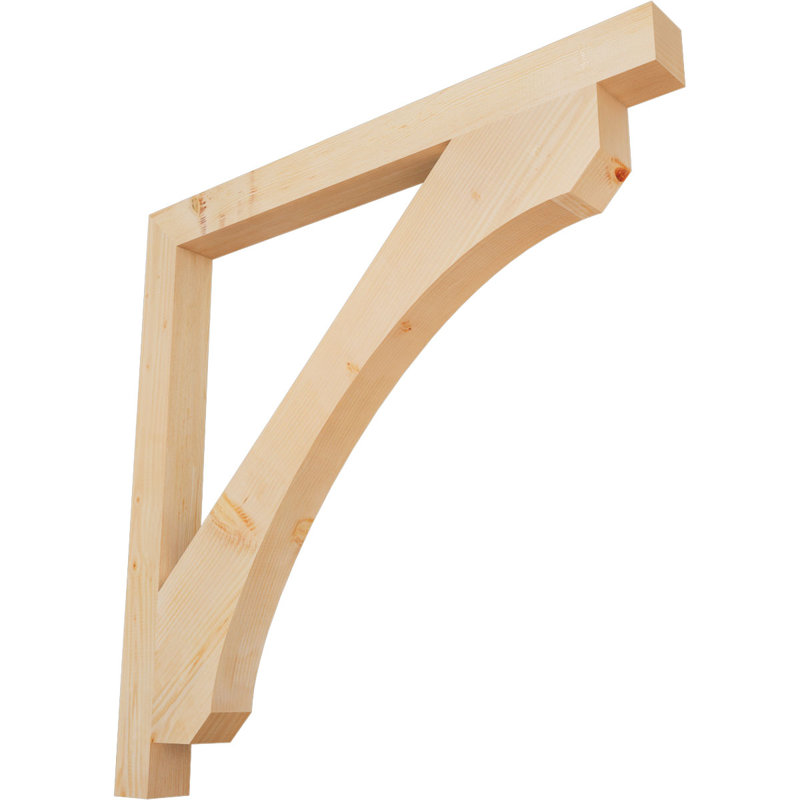 Support en bois rustique Legacy Block, Cèdre rouge, Lisse, H 48 po x l 3,5 po x P 48 po