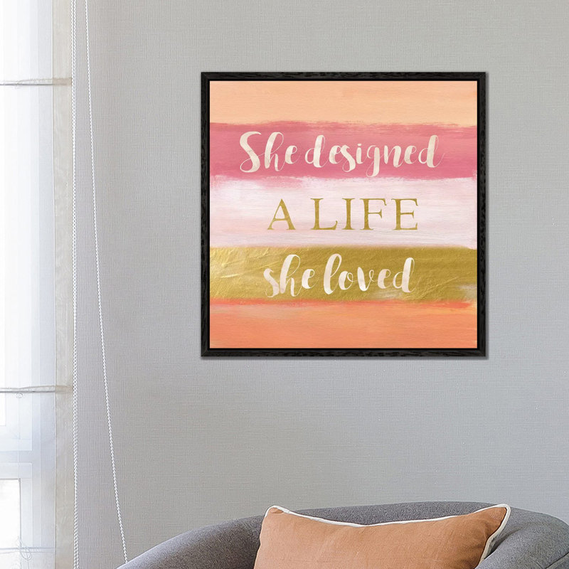 She Designed by Nan - Print on Canvas, Black Framed, 66.04 cm H x 66.04 cm W