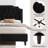 Upholstered Bed Frame with with Diamond Button-Tufted Headboard-332416920-332416921