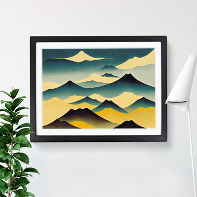 Abstract Japanese Mountains Vol.5 - Framed Print