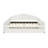 Full Size Daybed With Velvet Covering And Trundle In White - Chic Design, Frame, Versatile Living Room Essential Upholstered Comfortable Padding Elegant Stitching, Strong Construction, Multipurpose-852516353