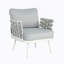Ensemble de 2 fauteuils club en acier, blanc cassé et gris-1333026749-1333026748