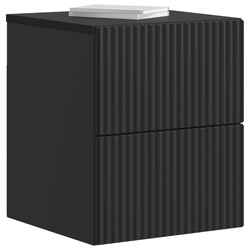 33cm W Manufactured Wood Bedside Table, Black