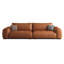 Canapé modulaire orange en cuir véritable-648197606