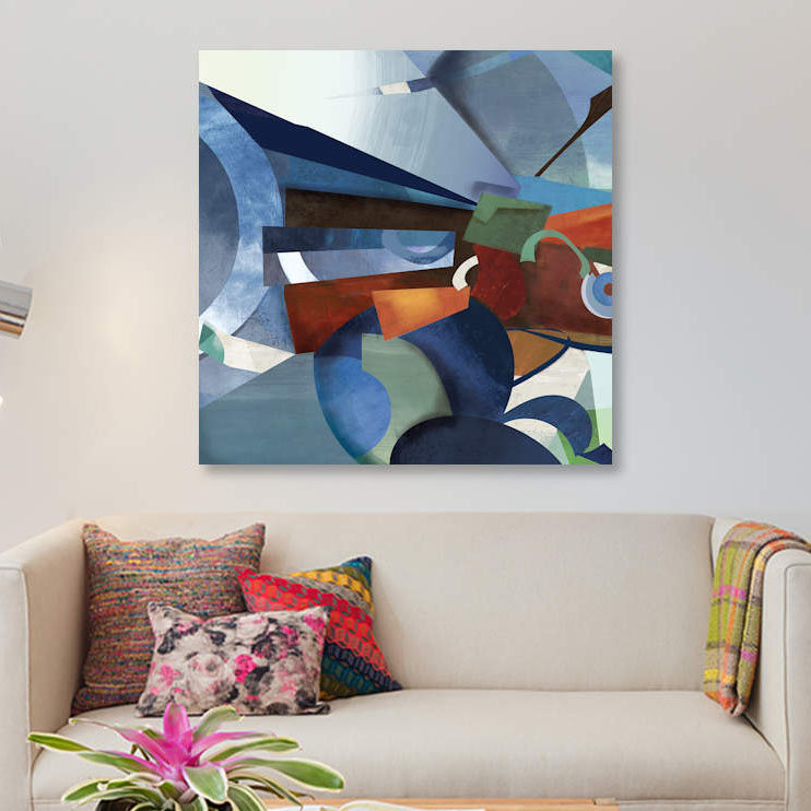 « prism i », impression sur toile, H 26 po x l 26 po x P 1,5 po, Pas de tapis, Toile tendue