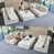 Velours côtelé beige et blanc sélectionné