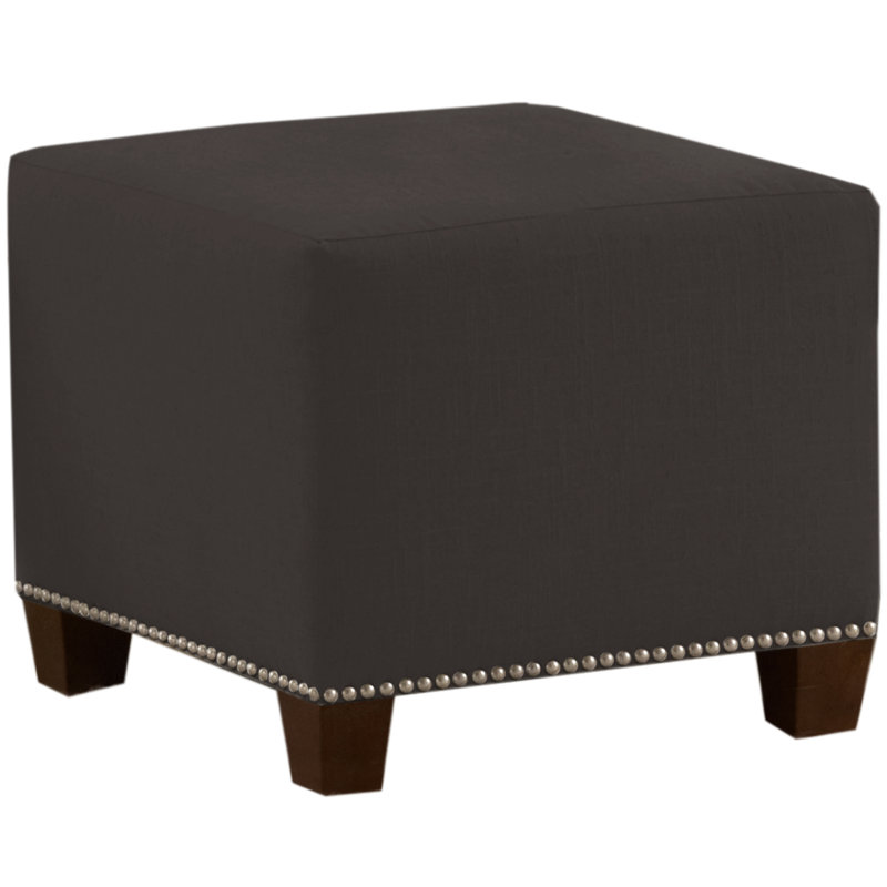 Cliffcrest Upholstered Ottoman, Classic Linen Slate