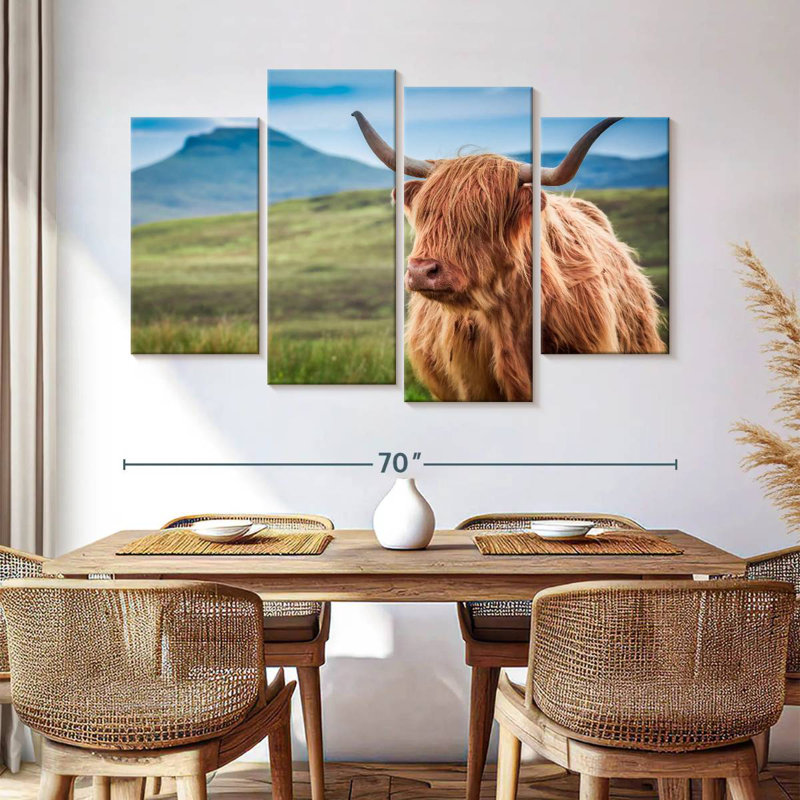 Brampt Furry Highland Cow, 42" H x 68" W