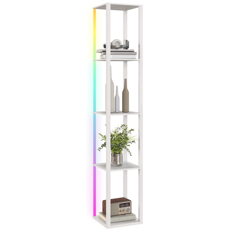 163cm Matte LED Column Floor Lamp, White
