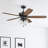 Glenmont  52" Indoor Matte Black Ceiling Fan With Light & Pull Chain