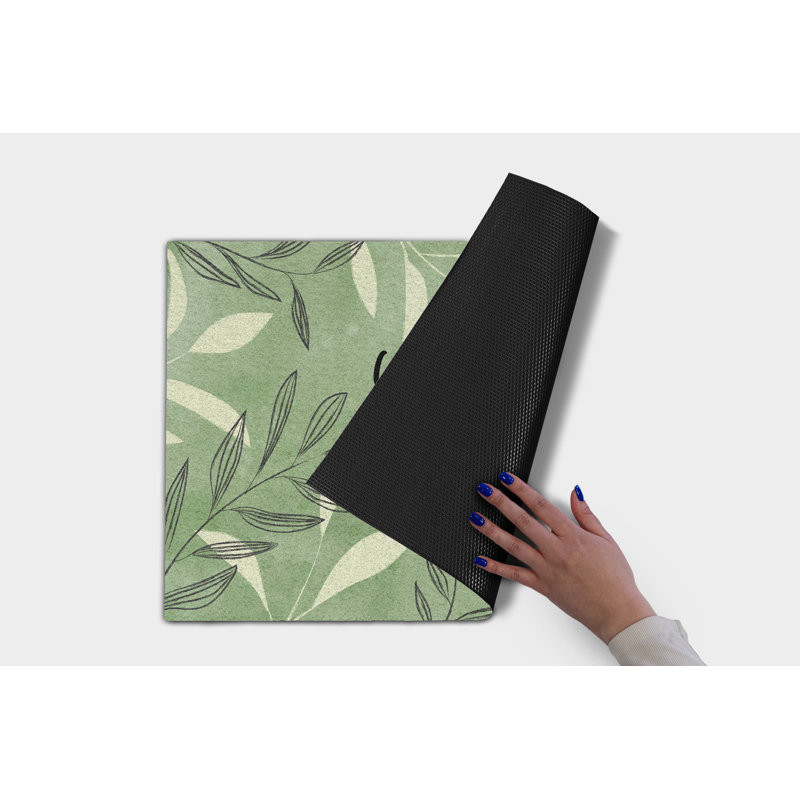 Non-Slip Floral Outdoor Doormat