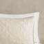 Couvre-lit réversible 3 pièces en crème pour grand lit, motif attrayant, meilleur drapé, 2 taies décoratives, rembourrage lavable, style charmant, bonne machine