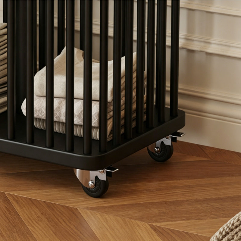 Portemanteau en bois d'hévéa, Black