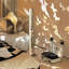 Lampes de plancher argentées en acier inoxydable