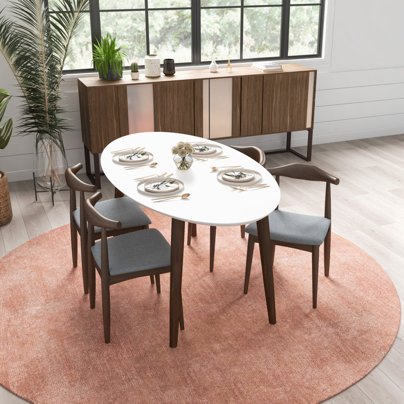 Kenzlynn 4 - Person Solid Wood Solid Wood Top Four Leg Dining Set