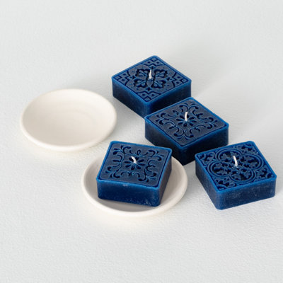 Unscented Novelty Candle with Ceramic Holder
