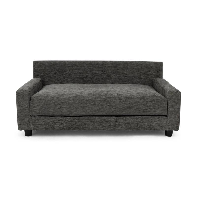 Metro Collection Orthopedic Dog Sofa Bed, Charcoal, Large (16" H x 40" W x 26" D)