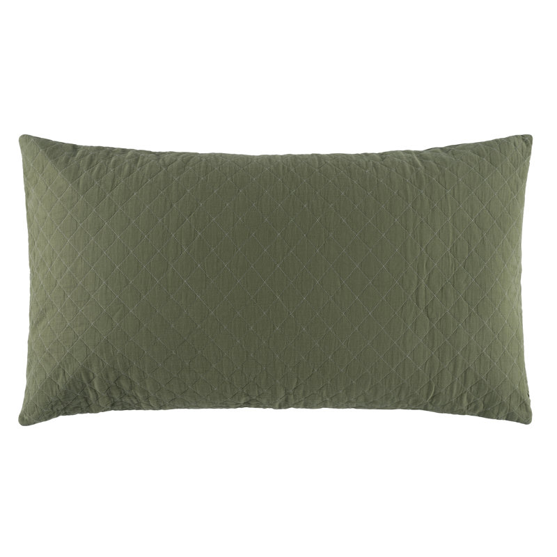 Amity Sand Quilted Sham, Green, King Sham