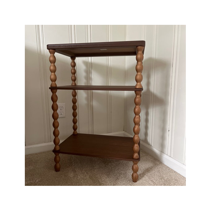Belcara Bobbin Leg Rectangle Wood Accent Table - Walnut