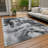 Machine Washable Indoor/Outdoor Cinead ACN1720 Gray Rug-104845908