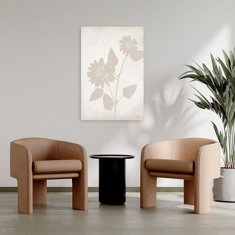 Silhouette florale III, art floral contemporain rustique, H 36 po x l 24 po