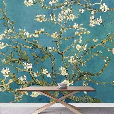 Almond Blossom Vincent Van Gogh, Floral Wall Mural, Vintage Boho Removable Contact Paper
