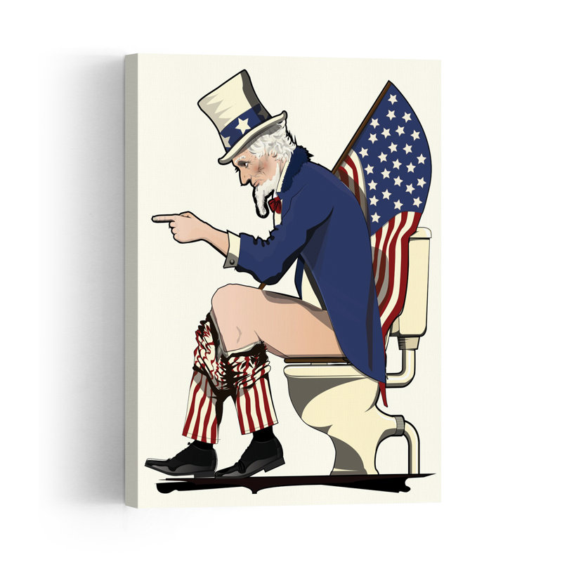 Uncle Sam Potty Point Contemporary Wall Art Print 1 Piece Wrapped Canvas Wall Art, 152.4cm H x 101.6cm W