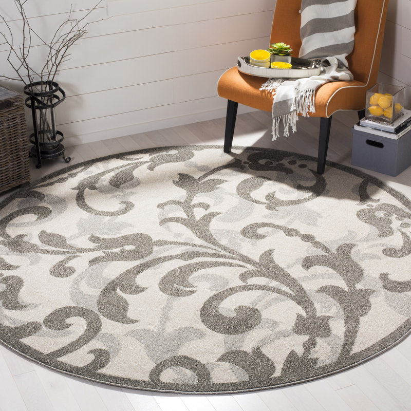 Tapis ivoire / gris Ammundsen, Rond 7 pi