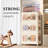 Inbox Zero 8.4 Gal Foldable Cabinet with 1 Lid Set 3 Tier,Clear Plastic Folding Storage Box with Wheel