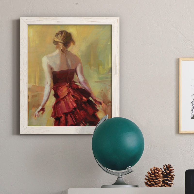 Copper Reflection - Peinture sur toile encadrée, Cadre blanc, H 24 po x l 18 po x P 1,5 po
