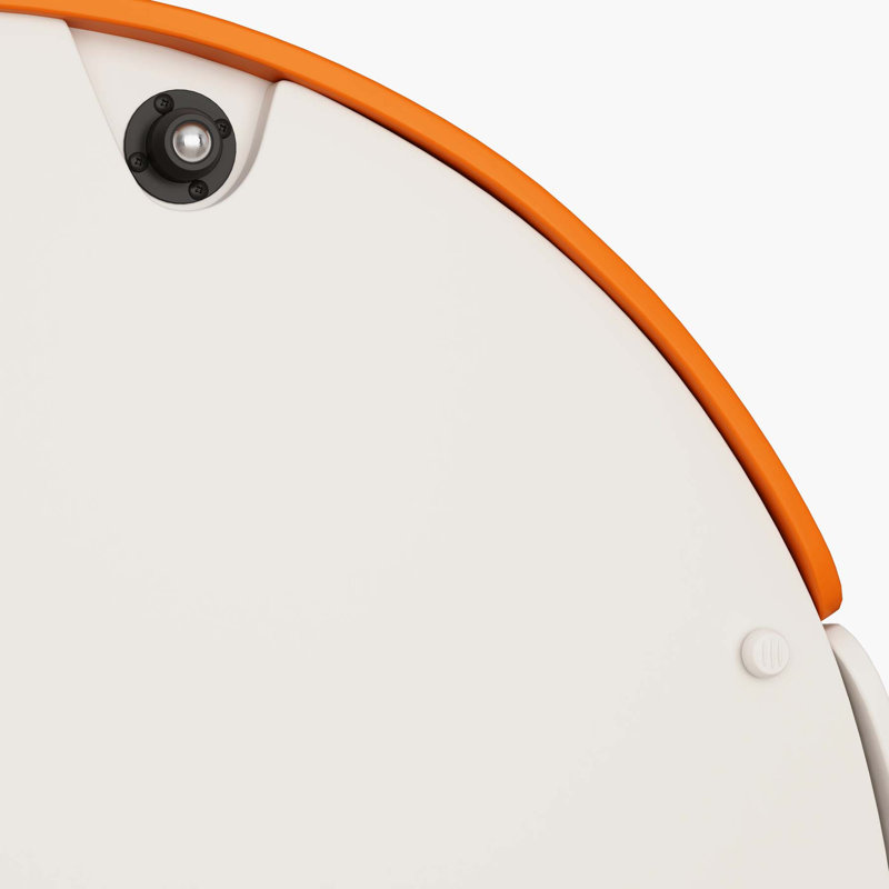 Nesting Coffee Table, Round Nesting Tables and End Tables for Small Space, Antique White/Orange