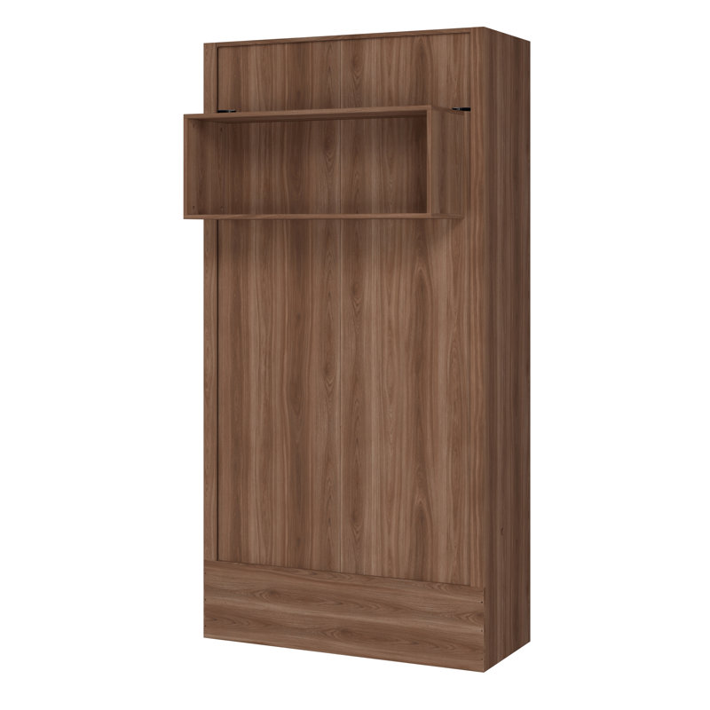 Dekari Storage Murphy Bed, Brown, Twin