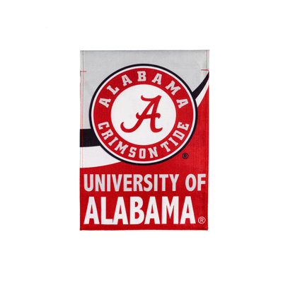 Drapeau de jardin en polyester 18 po x 13 po University of Alabama